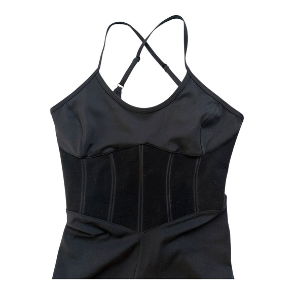 Victoria’s Secret Jumpsuit Womens Small Black Flared Leg Corset Inspired Pull On - Picture 11 of 11